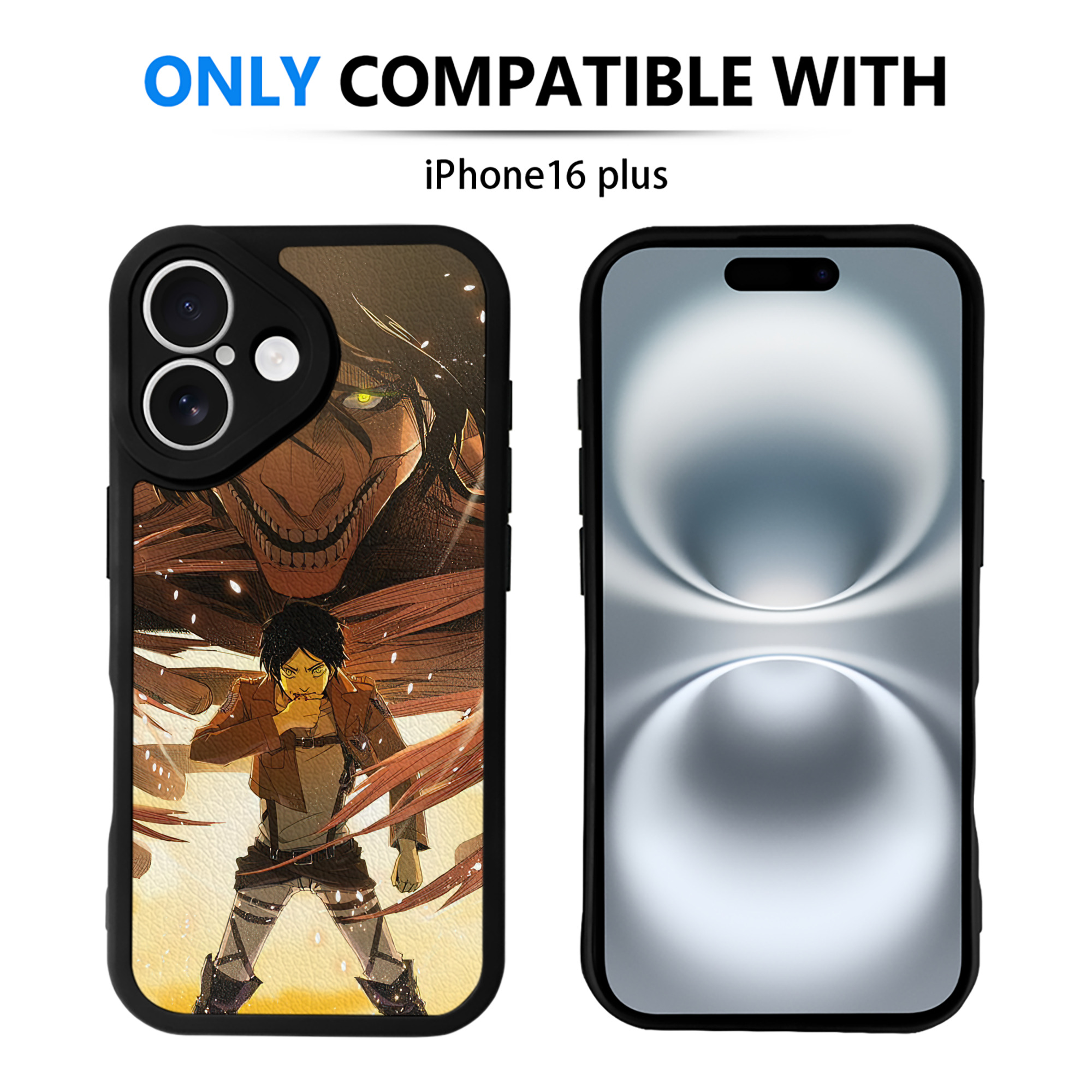（画像用） 進撃の巨人 Attack on Titan 【iPhone 16シリーズ対応】シリコンスマホケース（レザー調） 材質：シリコン